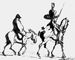 О. Домье. «Дон Кихот и Санчо Панса». Уголь, тушь, кисть. Ок. 1870. Метрополитен-музей. Нью-Йорк. (Франция).