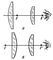 Рис. 2. Двухлинзовые положительные окуляры: а - окуляр Гюйгенса; б - окуляр Рамсдена. 