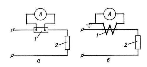 Амперметр (схемы включения)