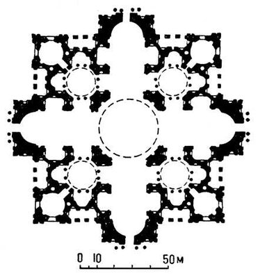 Браманте. Д. План собора св. Петра в Риме