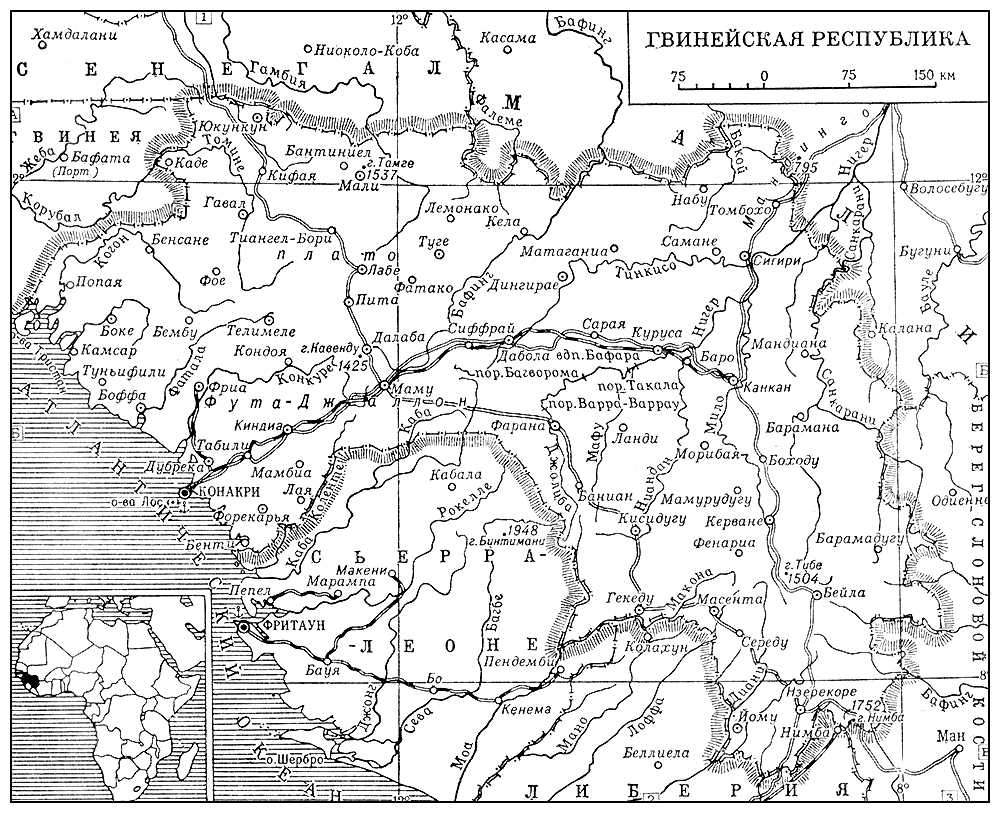 Гвинейская республика (карта)