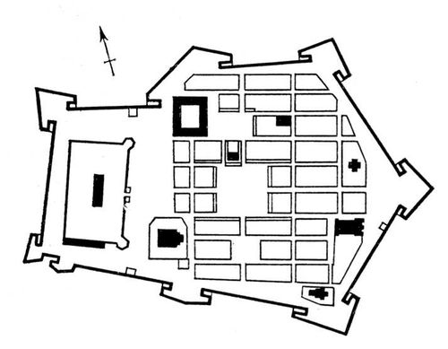 Замосць. План города в 16—17 вв.