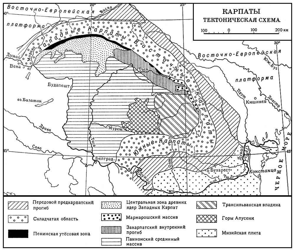 Карпаты (тектоническая схема)