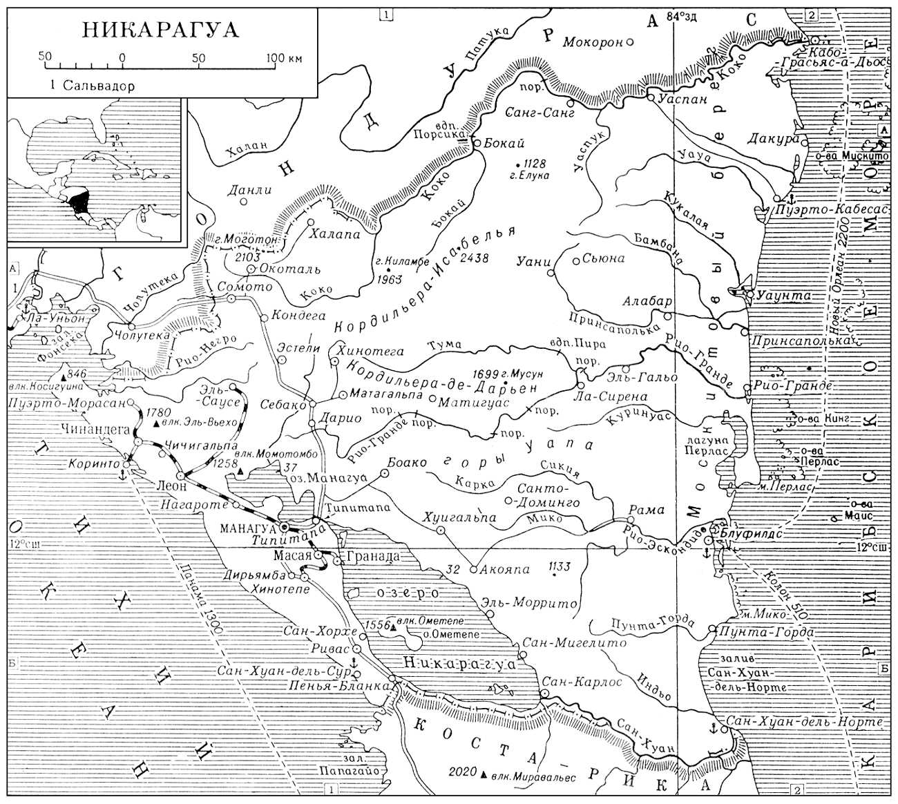 Никарагуа (карта)