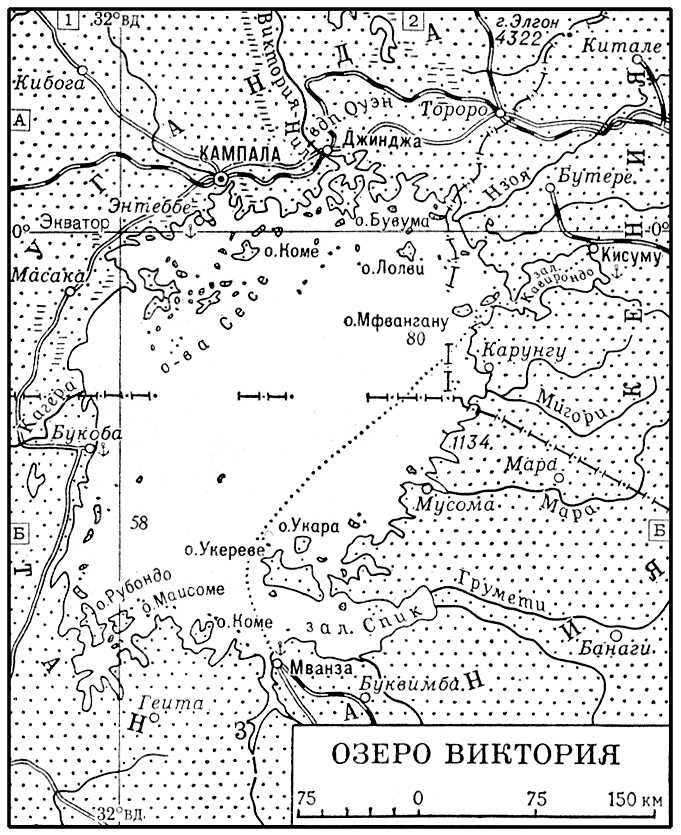 Озеро Виктория (карта)