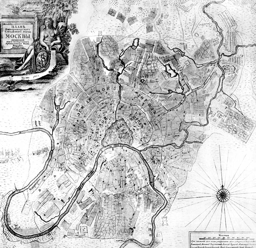 План Москвы 1739