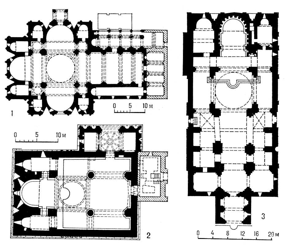 Планы грузинских храмов зрелого средневековья