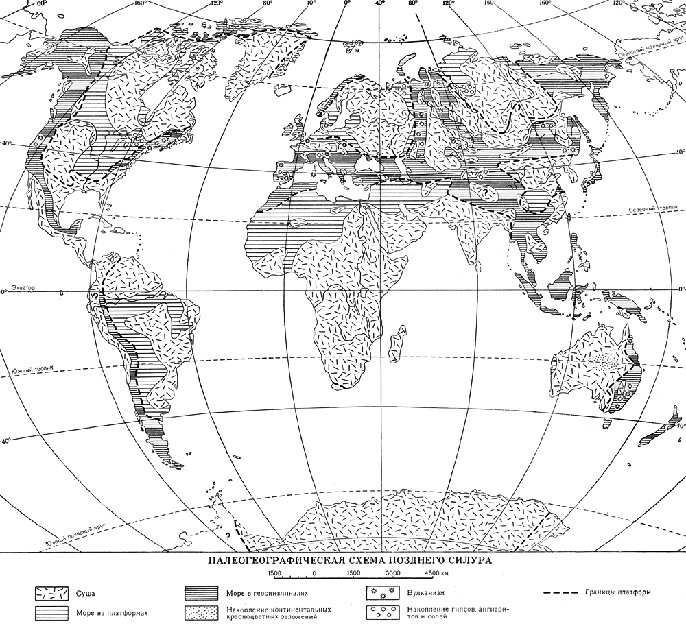 Поздний Силур (палеогеографическая схема)