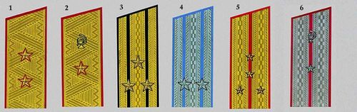 Погоны военнослужащих Советской Армии
