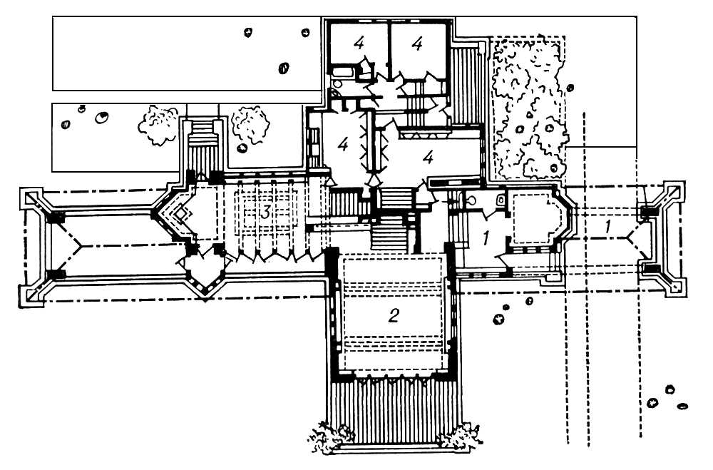 Райт Ф. Л. Дом Уиллитса (США). План
