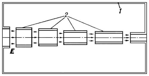 Резонатор линейного ускорителя (схематический разрез)
