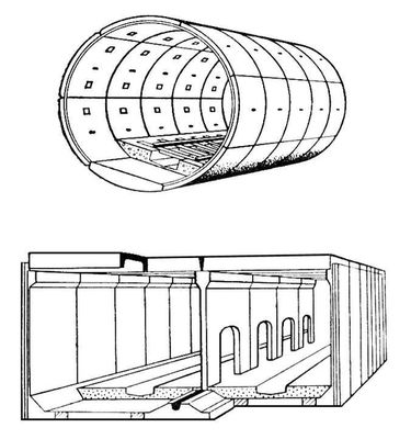 Сборная железобетонная обделка тоннелей метрополитена