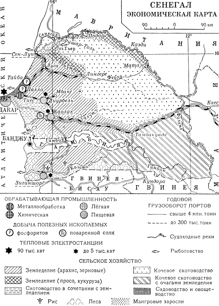 Сенегал (экономическая карта)