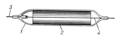 Стеклянный счётчик Гейгера — Мюллера (схема)