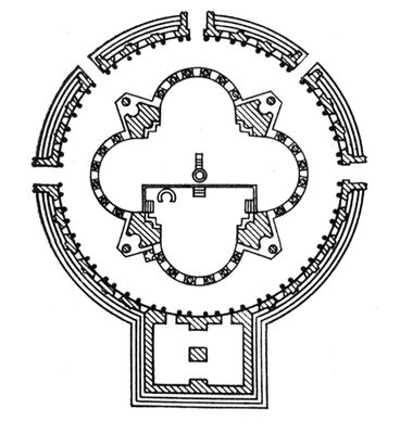 Храм Звартноц (план) (Армения)