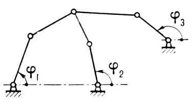 Шарнирный механизм с двумя степенями свободы (схема)