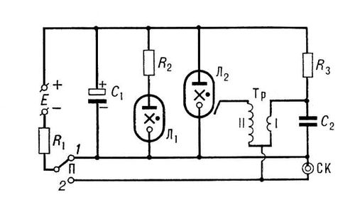 Электронная лампа-вспышка (схема)