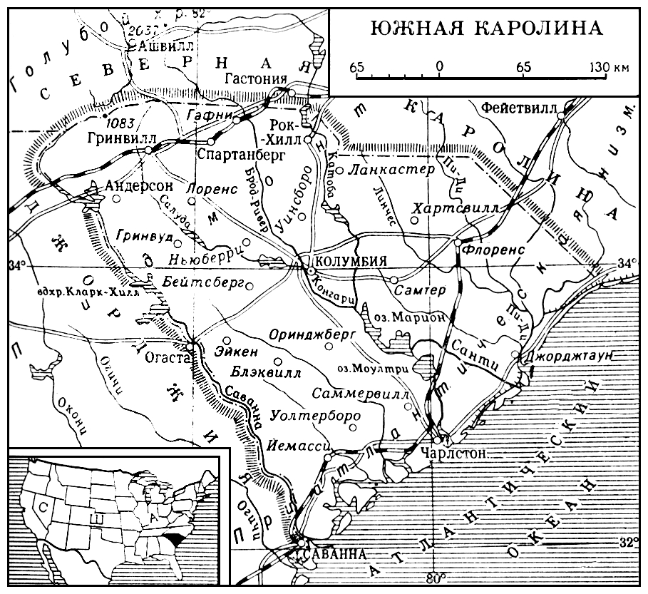 Южная Каролина (карта)