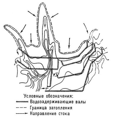 Ярусный  мелководный лиман на склоне (схема)